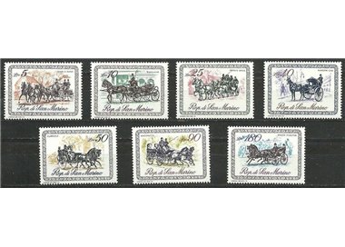 SAN MARINO 1969 Carrozze del 1800 7v MNH**