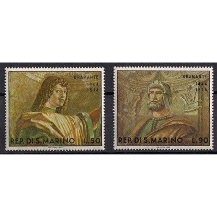 SAN MARINO 1969 Paintings by Bramante 2v MNH**