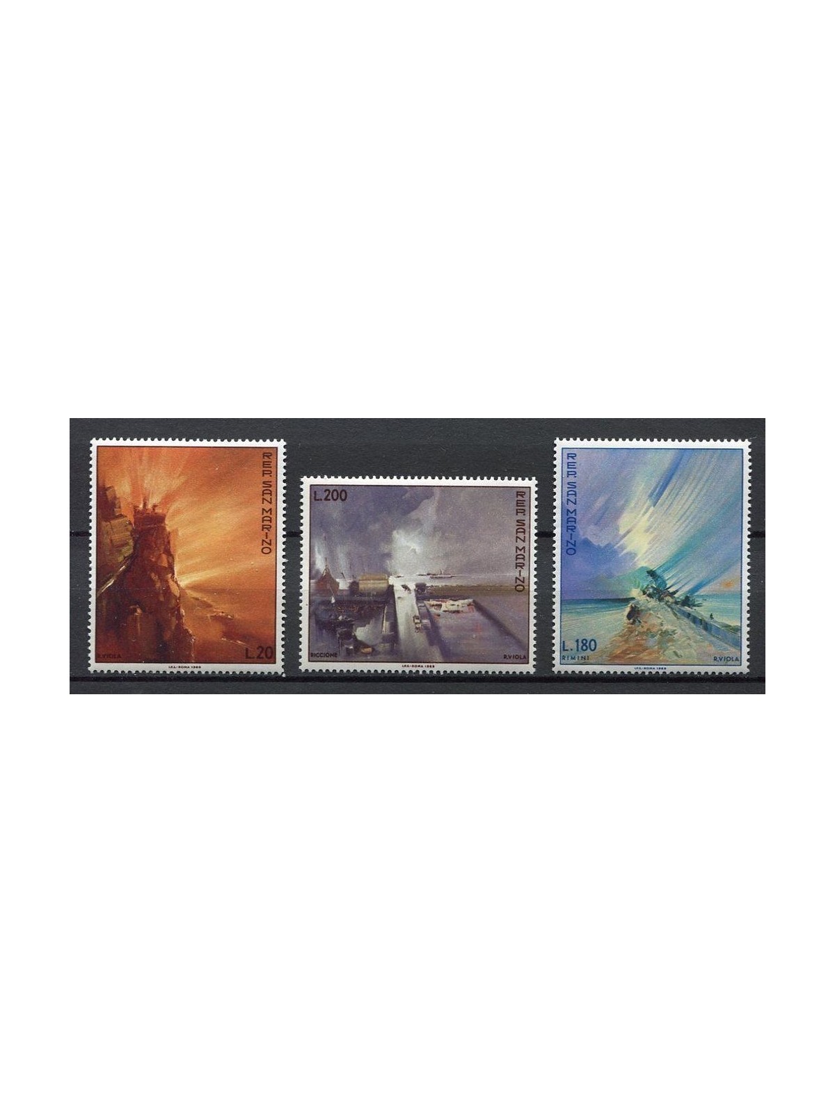 SAN MARINO 1969 Dipinti di Viola 3v MNH**