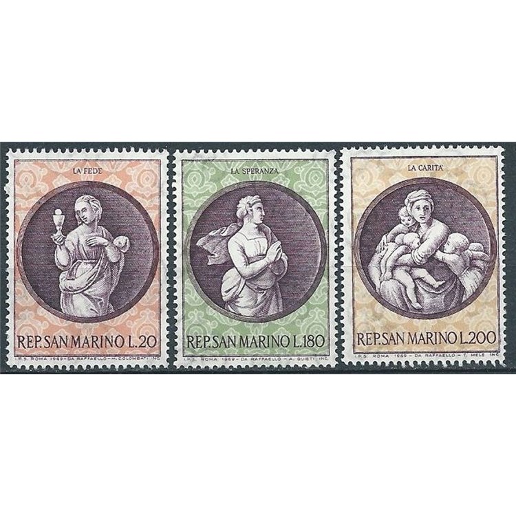 SAN MARINO 1969 Christmas 3v MNH**