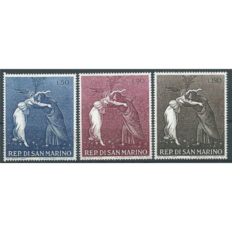 SAN MARINO 1968 Christmas 3v MNH**