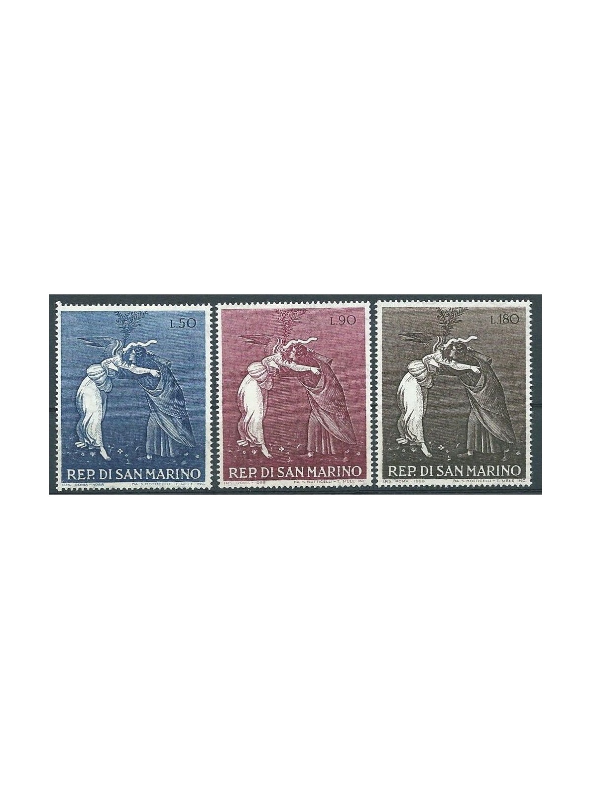 SAN MARINO 1968 Natale 3v MNH**