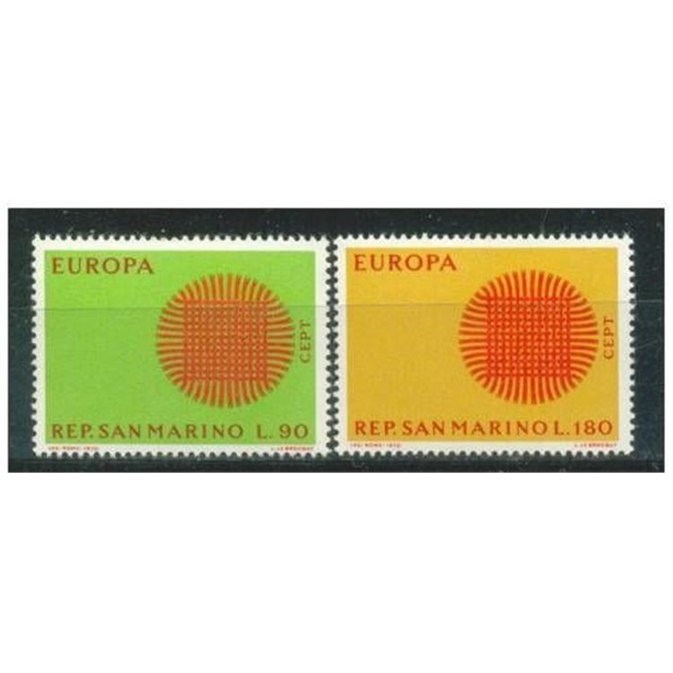 SAN MARINO 1970 Europe 2v MNH**