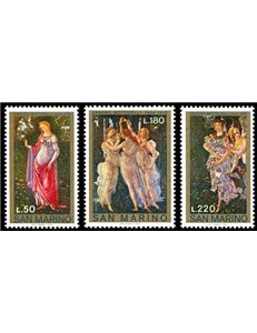 SAN MARINO 1972 Botticelli 3v MNH**