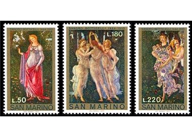 SAN MARINO 1972 Botticelli 3v MNH**