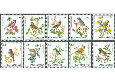 SAN MARINO 1972 Poultry fauna 10v MNH**