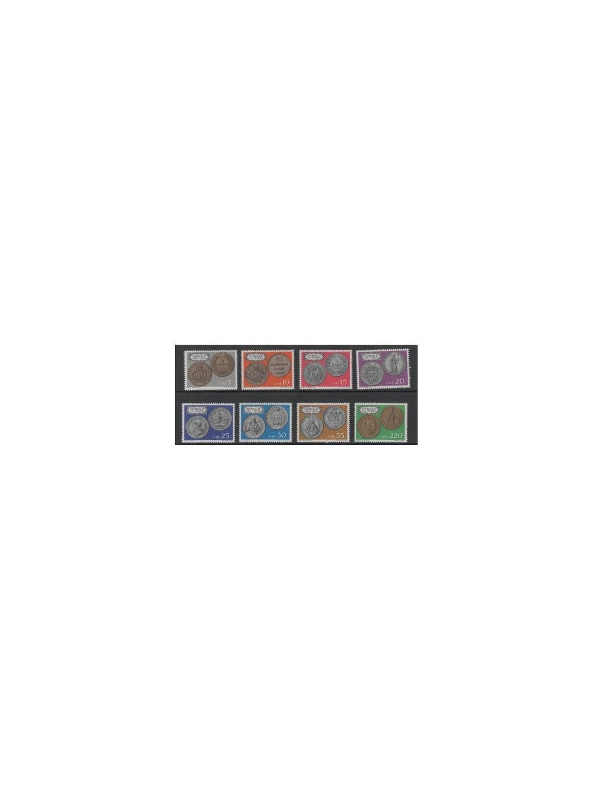 SAN MARINO 1972 Coins of San Marino 8v MNH**