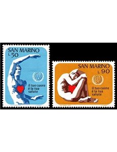 SAN MARINO 1972 Prevention of heart disease 2v MNH**