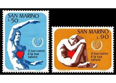 SAN MARINO 1972 Prevention of heart disease 2v MNH**