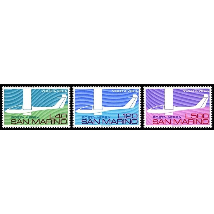 SAN MARINO 1974 Volo a vela (posta aerea) 3v MNH**