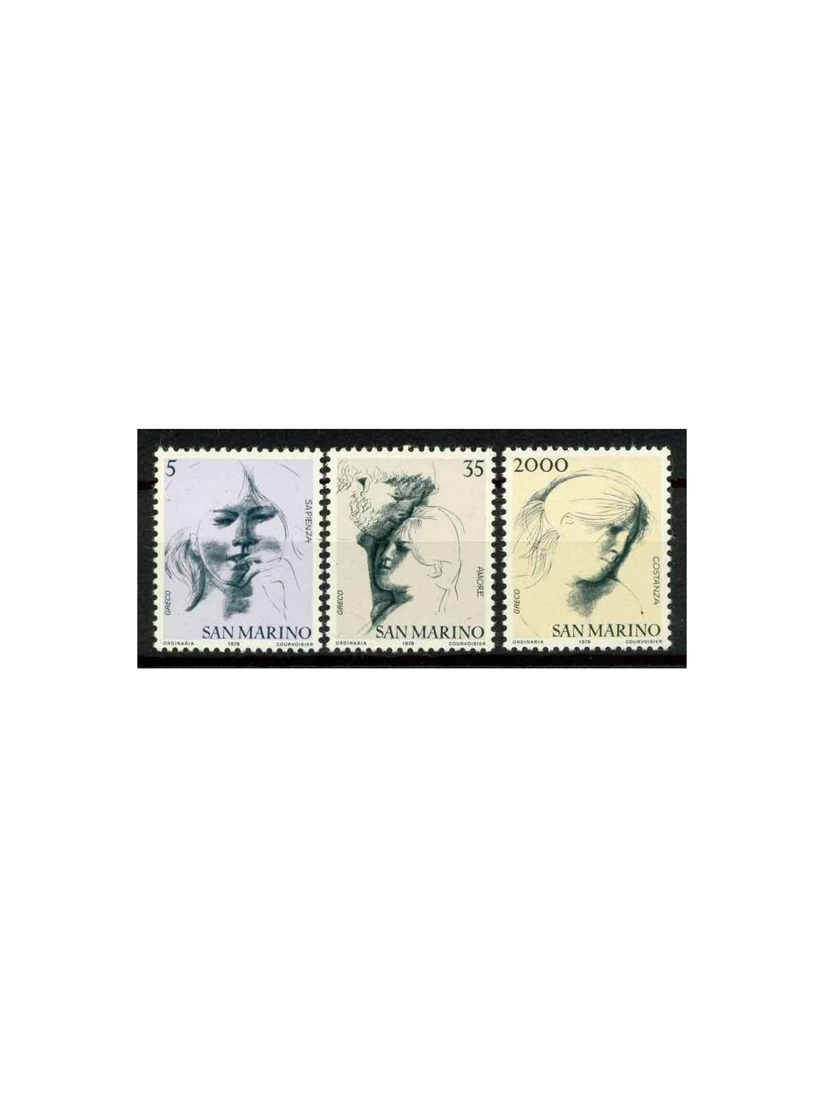 SAN MARINO 1978 Civil virtues, 3rd issue 3v MNH**