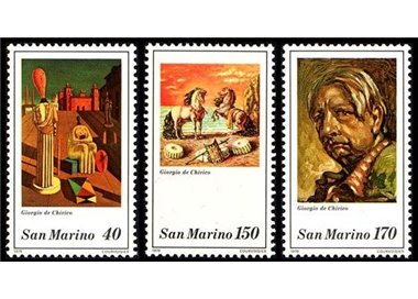 SAN MARINO 1979 Giorgio De Chirico 3v MNH**