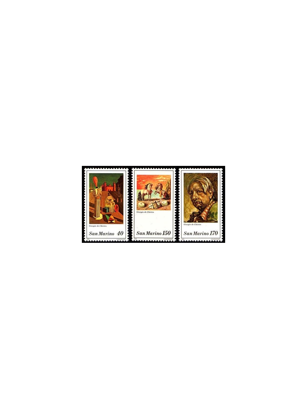 SAN MARINO 1979 Giorgio De Chirico 3v MNH**