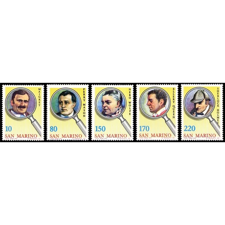 SAN MARINO 1979 Detectives of detective fiction 5v MNH**
