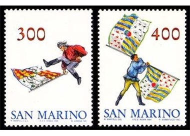 SAN MARINO 1984 Sbandieratori 2v MNH**