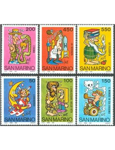 SAN MARINO 1984 School and Philately 6v MNH**