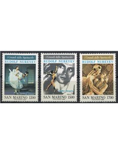 SAN MARINO 1989 I grandi dello spettacolo 3v MNH**