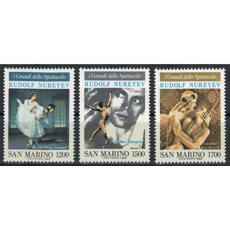 SAN MARINO 1989 The greats of entertainment 3v MNH**