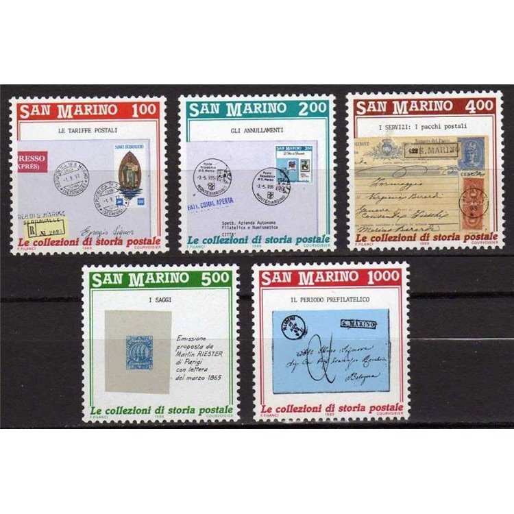 SAN MARINO 1989 Invitation to philately 5v MNH**