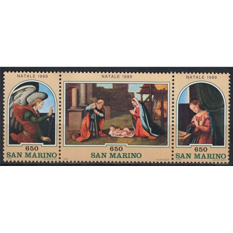 SAN MARINO 1989 Christmas 3v MNH**