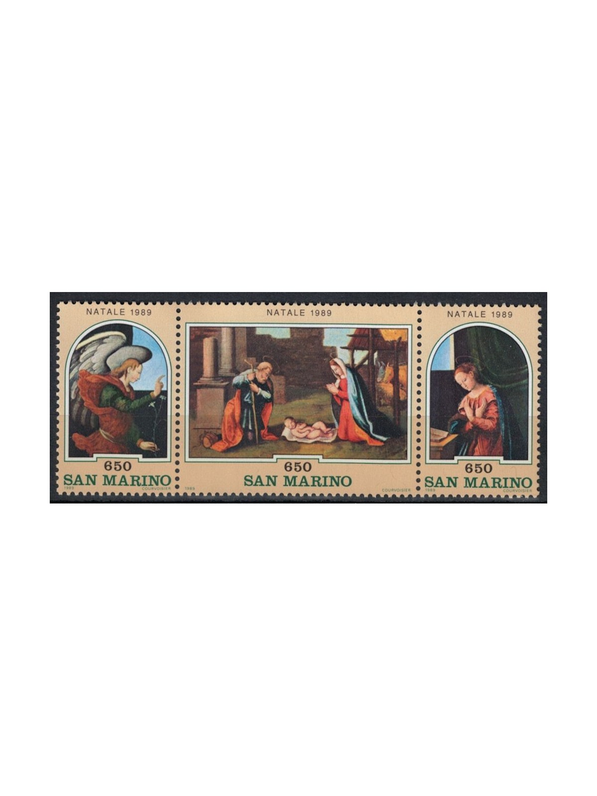SAN MARINO 1989 Natale 3v MNH**
