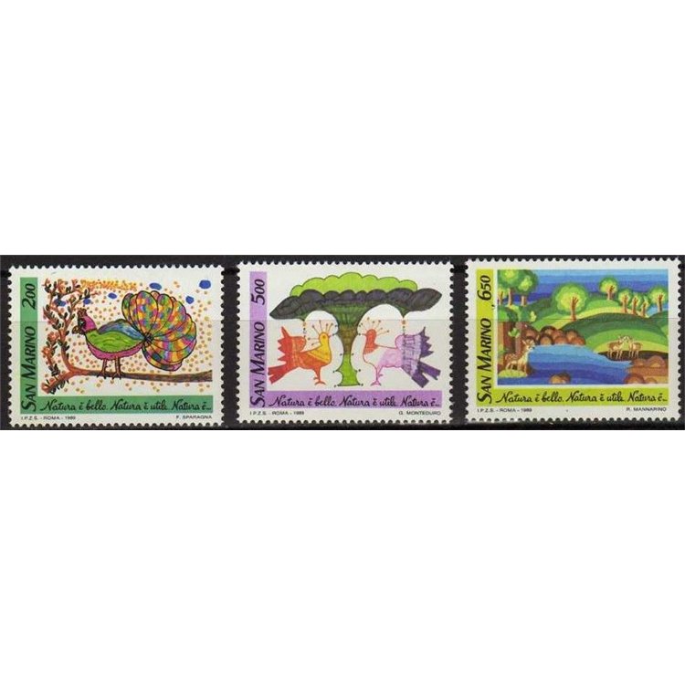 SAN MARINO 1989 Natura 3v MNH**