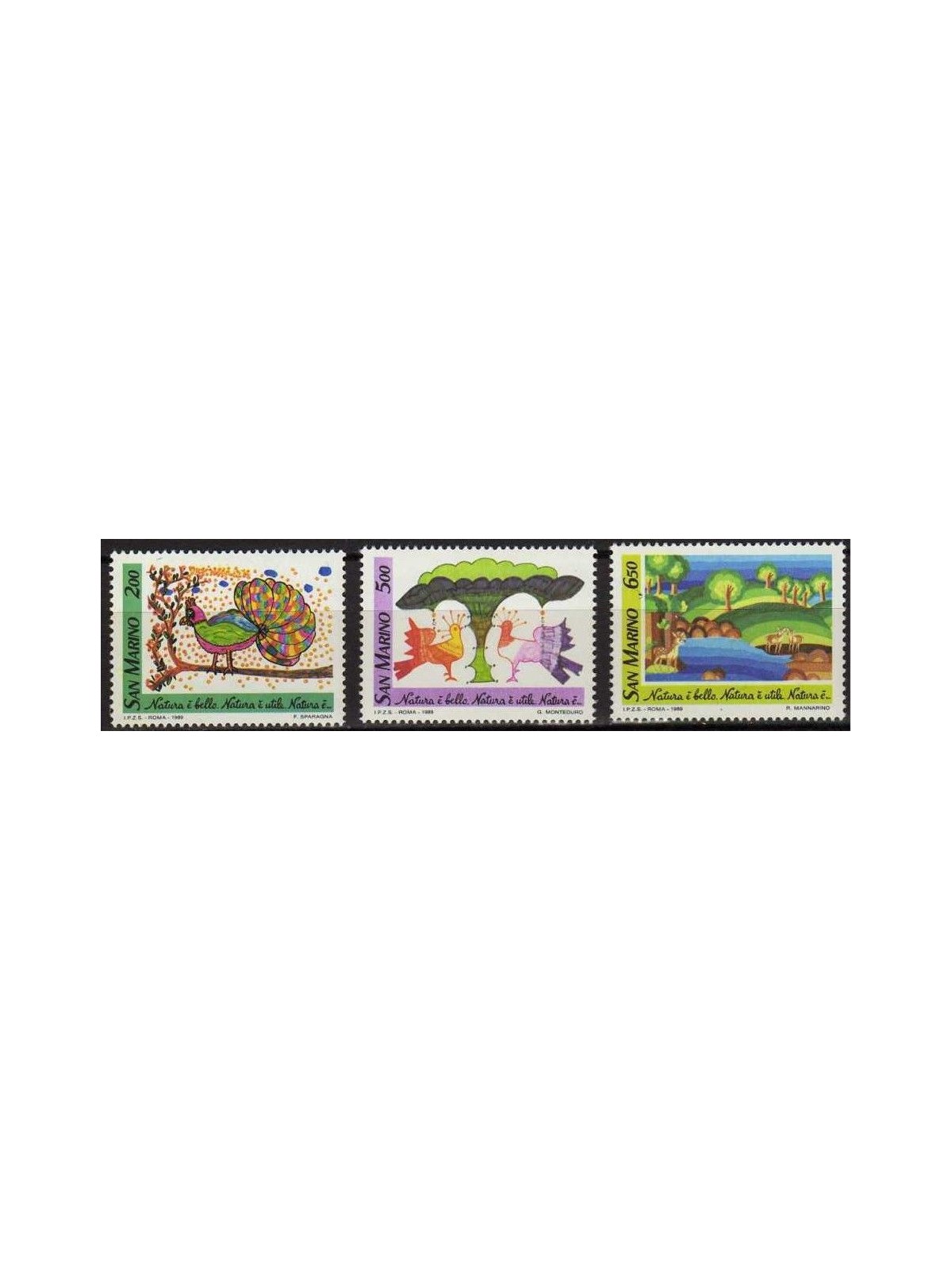SAN MARINO 1989 Natura 3v MNH**
