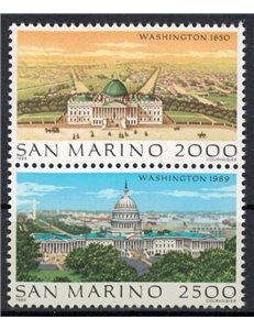 SAN MARINO 1989 Vedute di Washington 2v MNH**