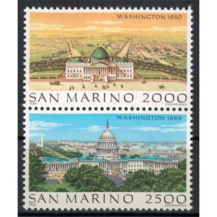 SAN MARINO 1989 Views of Washington 2v MNH**