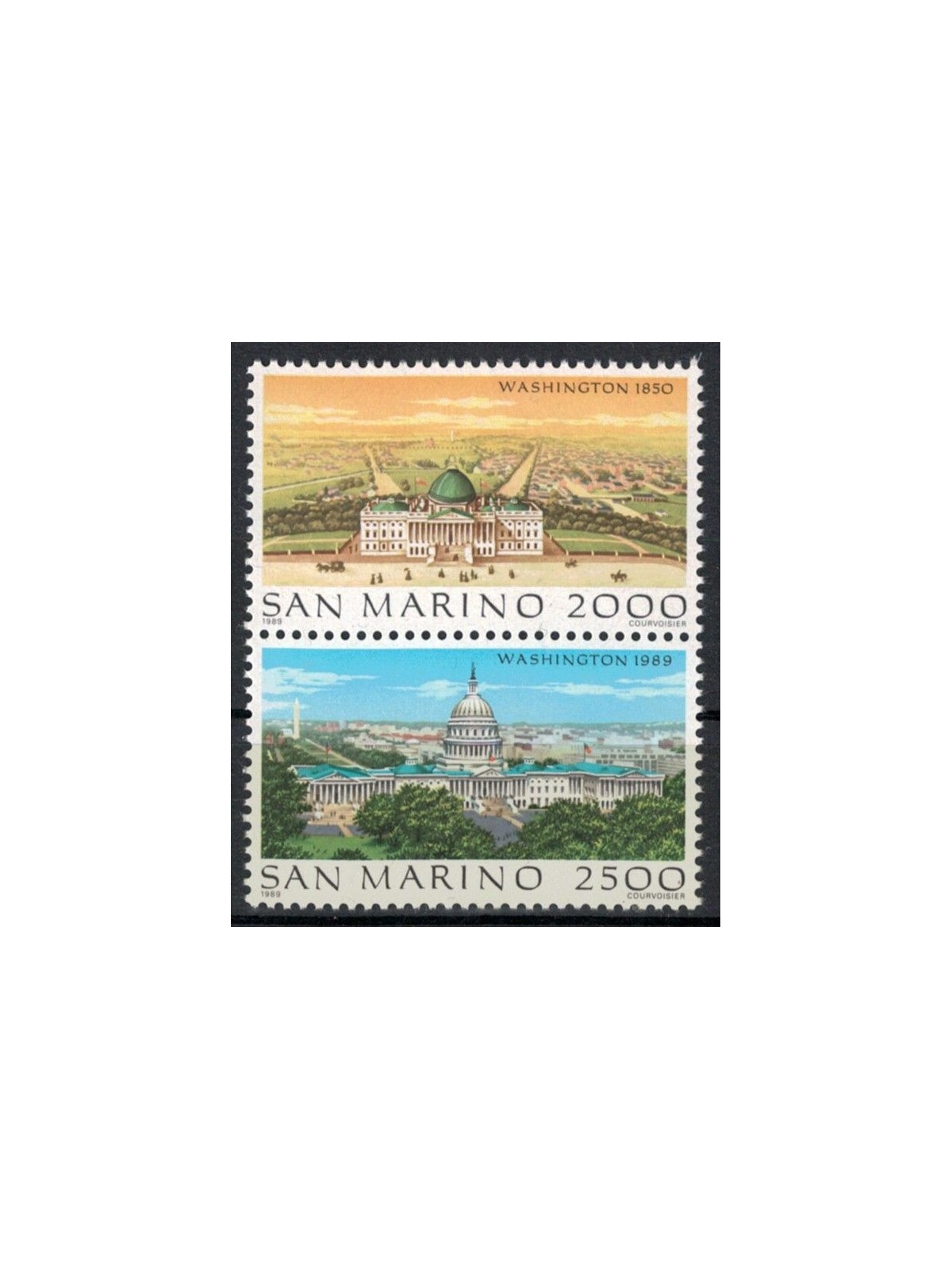 SAN MARINO 1989 Views of Washington 2v MNH**