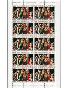 SAN MARINO 1990 Christmas m/s MNH**