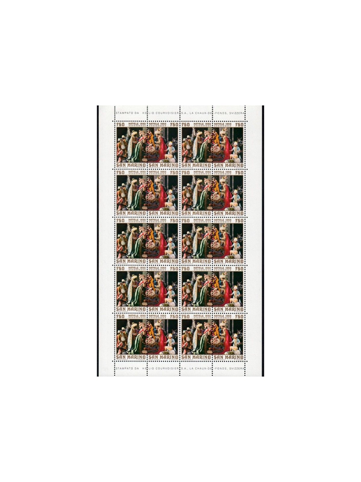SAN MARINO 1990 Natale MF MNH**