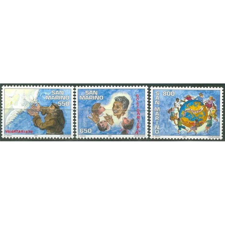 SAN MARINO 1997 Volunteering and Solidarity 3v MNH**