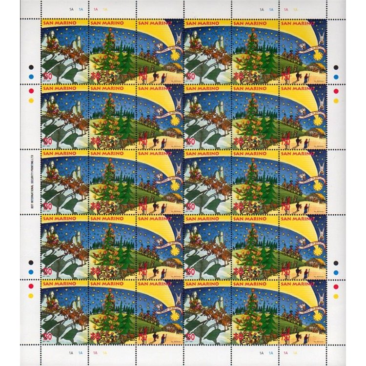 SAN MARINO 1995 Christmas m/s MNH** (dif)