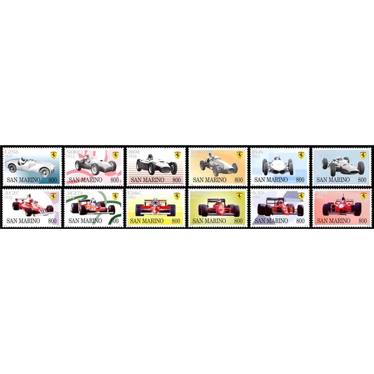 SAN MARINO 1998 50 Years of Ferrari 12v MNH**
