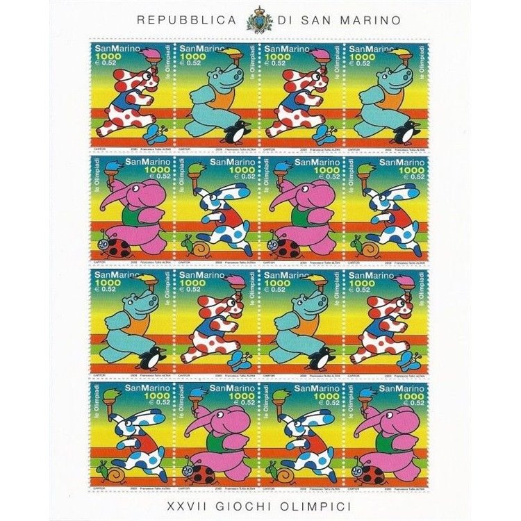 SAN MARINO 2000 Olympics m/s MNH**