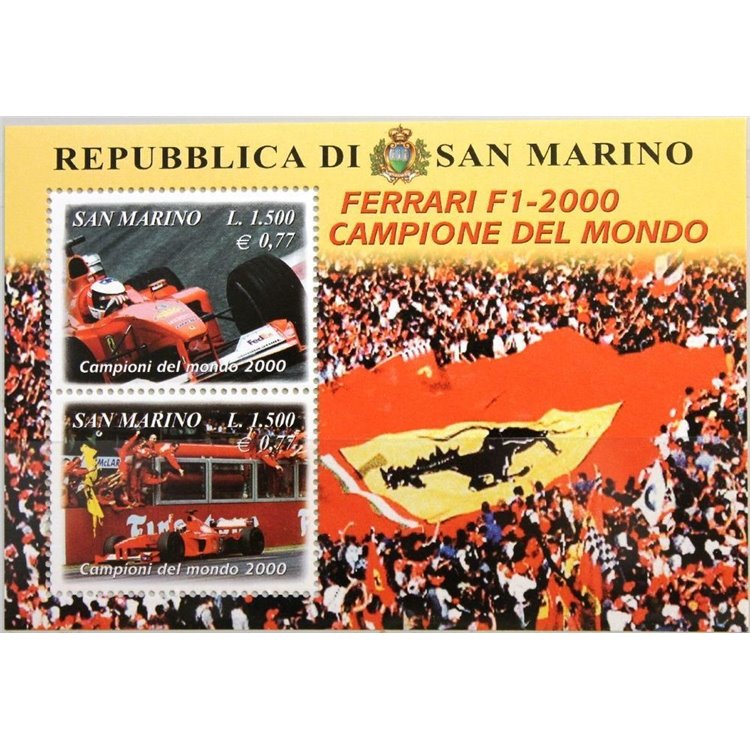 SAN MARINO 2001 Ferrari BF MNH**