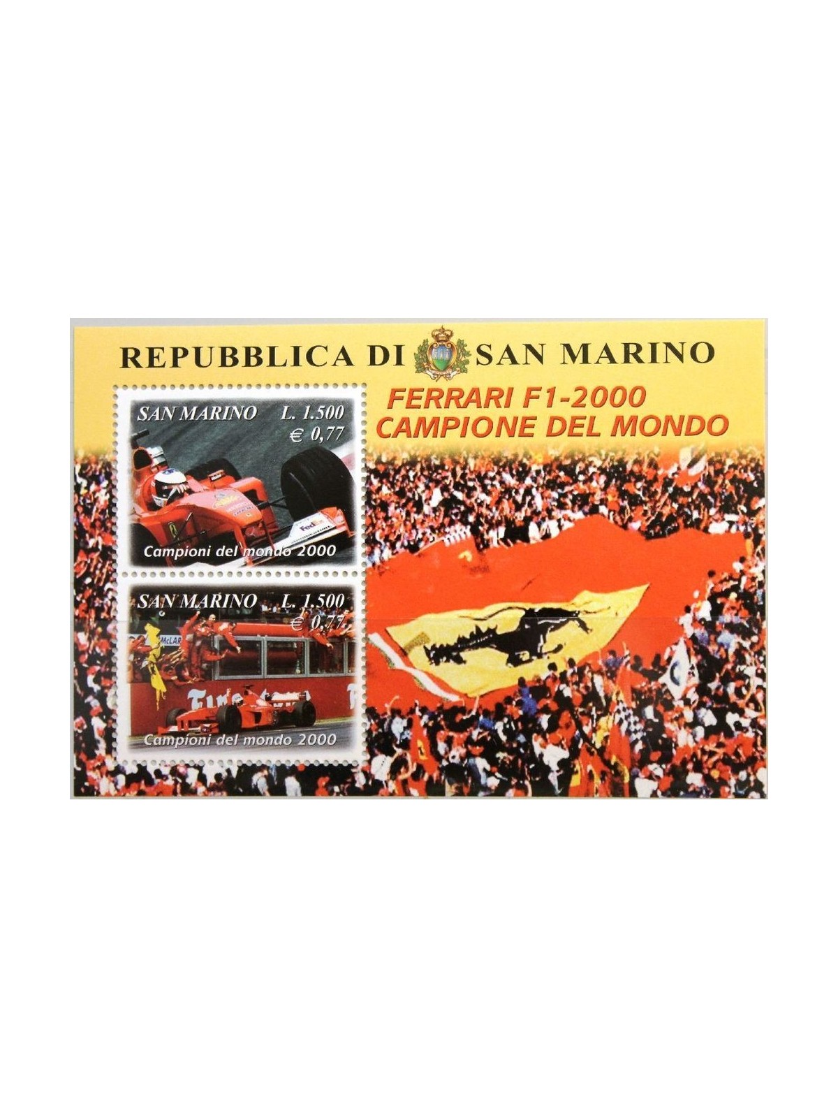 SAN MARINO 2001 Ferrari s/s MNH**