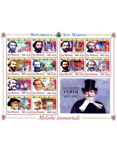 SAN MARINO 2001 Giuseppe Verdi BF MNH**