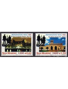 SAN MARINO 2001 Emigration to the USA 2v MNH**