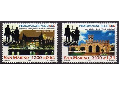 SAN MARINO 2001 Emigration to the USA 2v MNH**