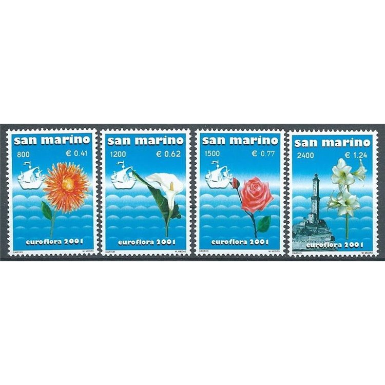 SAN MARINO 2001 Euroflora 4v MNH**