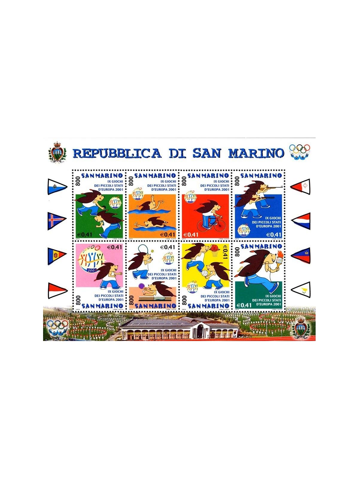 SAN MARINO 2001 Games of the Small States s/s MNH**
