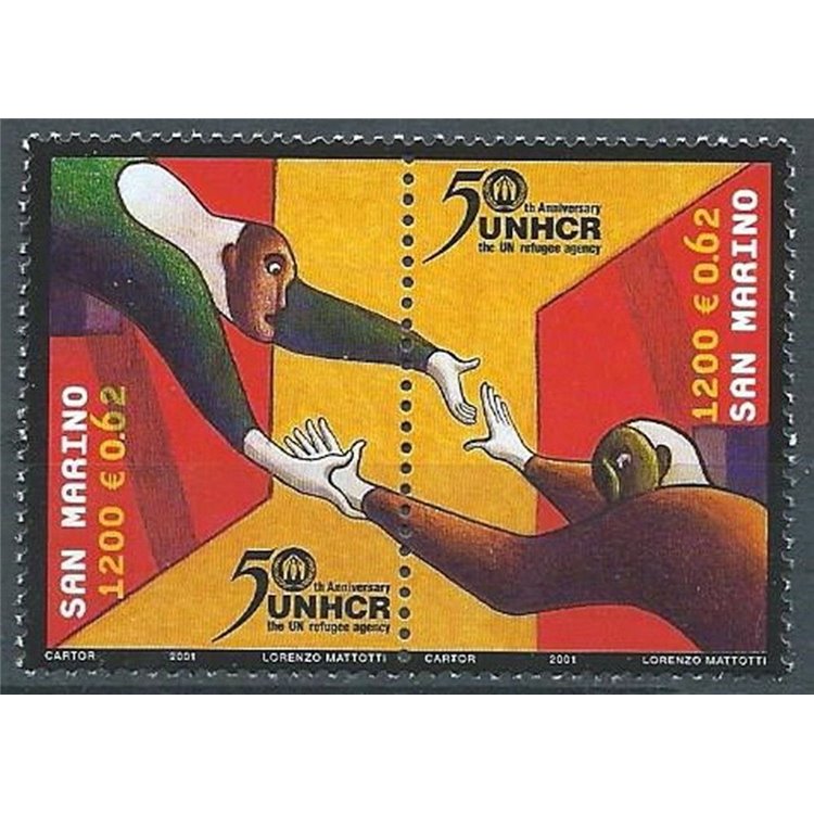SAN MARINO 2001 Refugees 2v MNH**