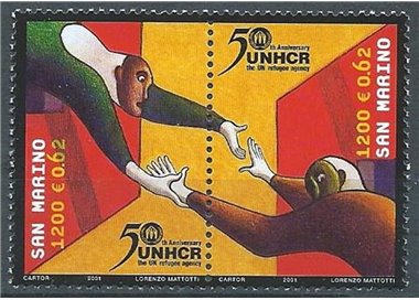 SAN MARINO 2001 Refugees 2v MNH**