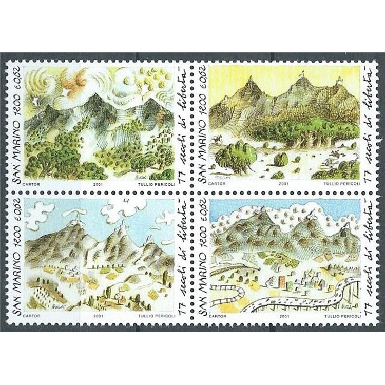 SAN MARINO 2001 Anniversario della fondazione 4v MNH**