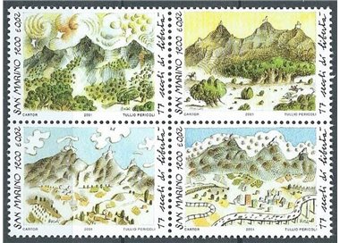 SAN MARINO 2001 Anniversary of the foundation 4v MNH**