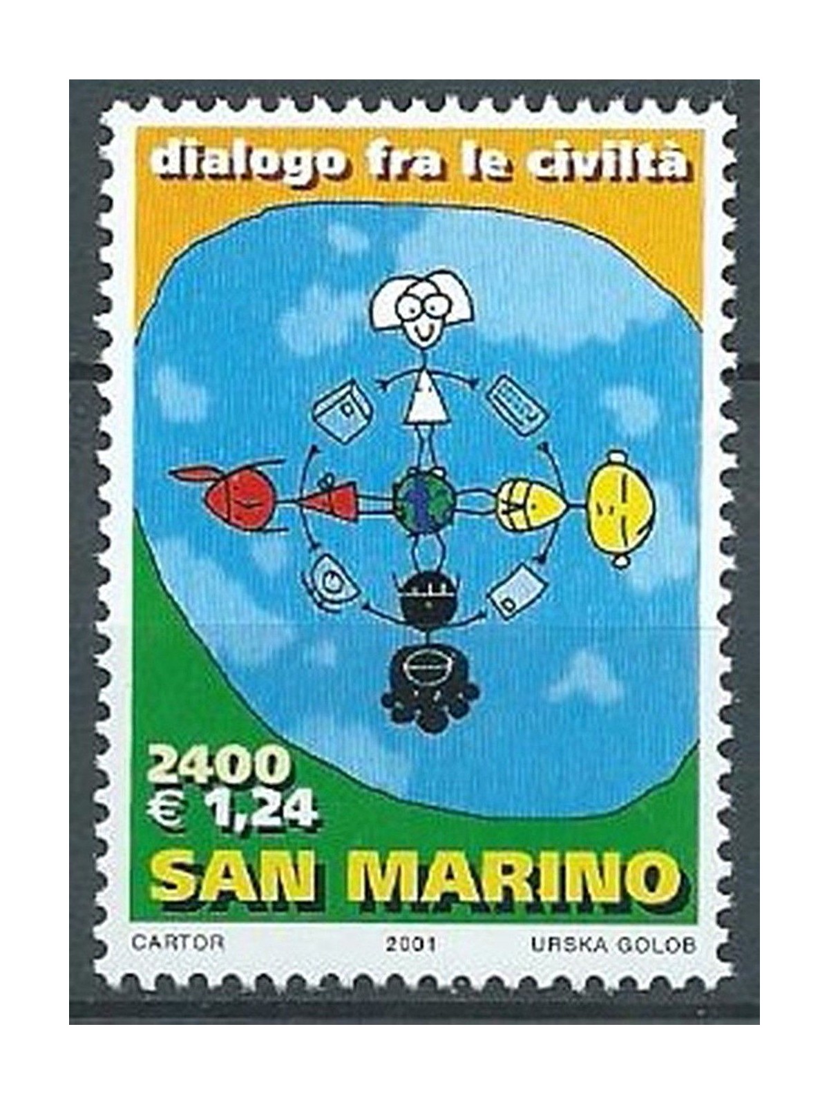SAN MARINO 2001 Dialogo fra le civiltà MNH**