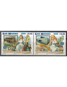 SAN MARINO 2001 Società Mutuo Soccorso 2v MNH**