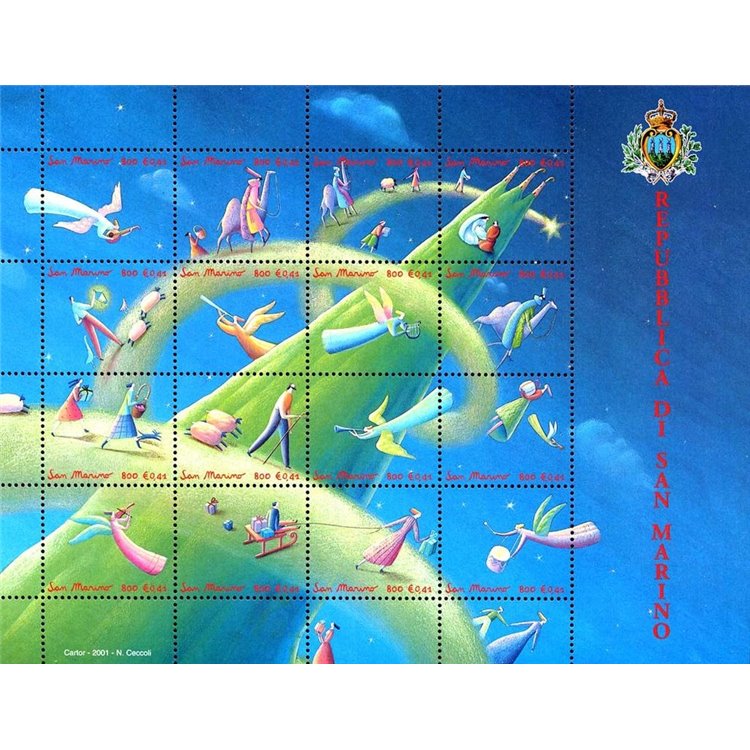 SAN MARINO 2001 Christmas s/s MNH**